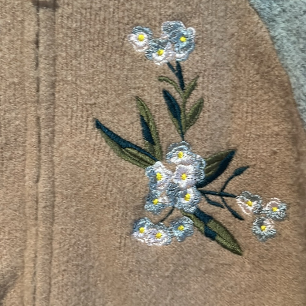 Anthropologie Maeve Varsity embroidered bomber. Sz S - Picture 3 of 6